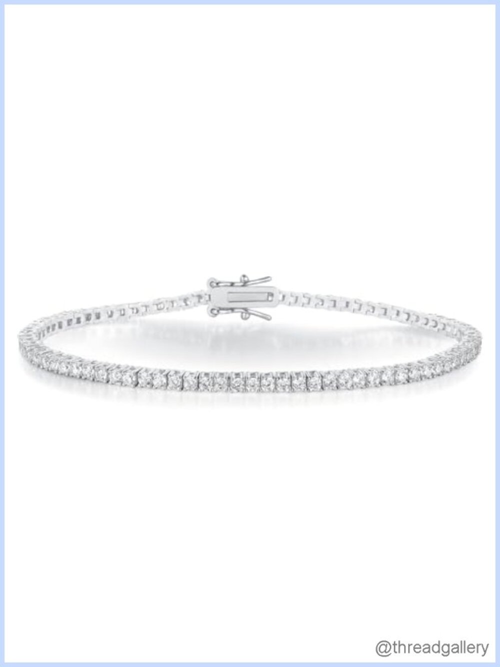 Cubic Zirconia Tennis Bracelet Gold Plated 6.5 inch Women Men